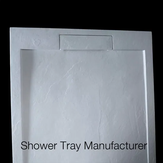 Bac de douche en polymarbre Porte de douche en acrylique Bac de douche de salle de bain