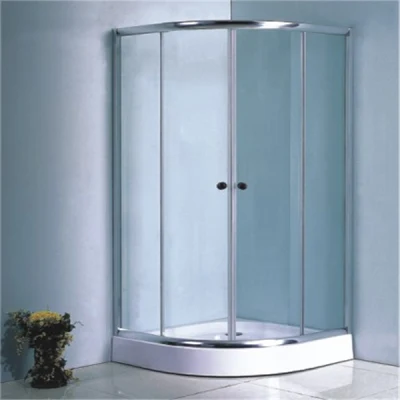 Bac de douche d'angle en alliage d'aluminium chromé, cabine de douche, prix de vente